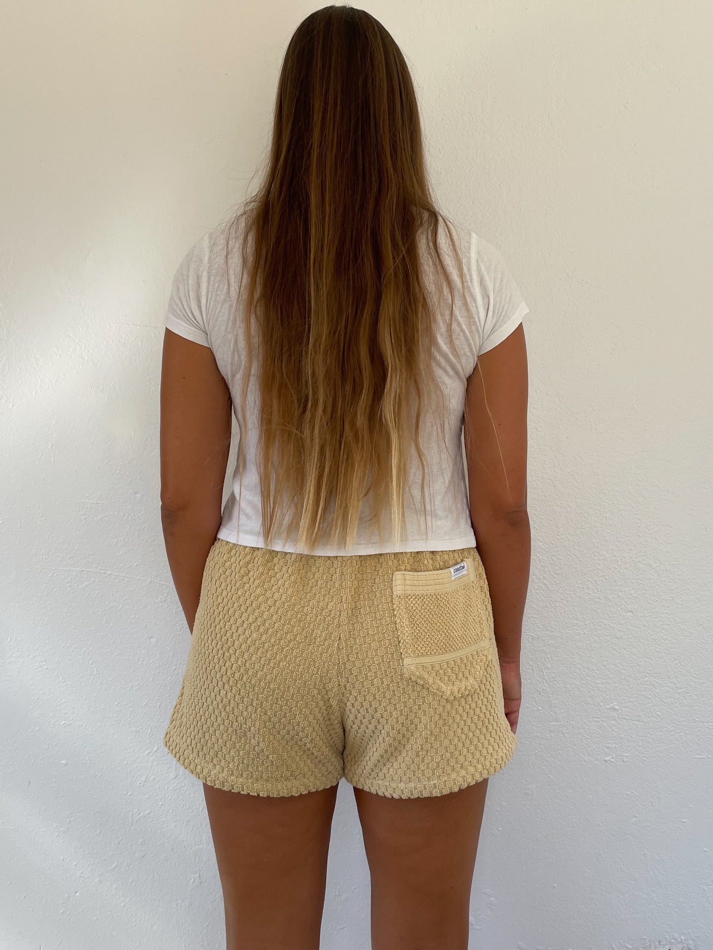 M Yellow Texture Shorts