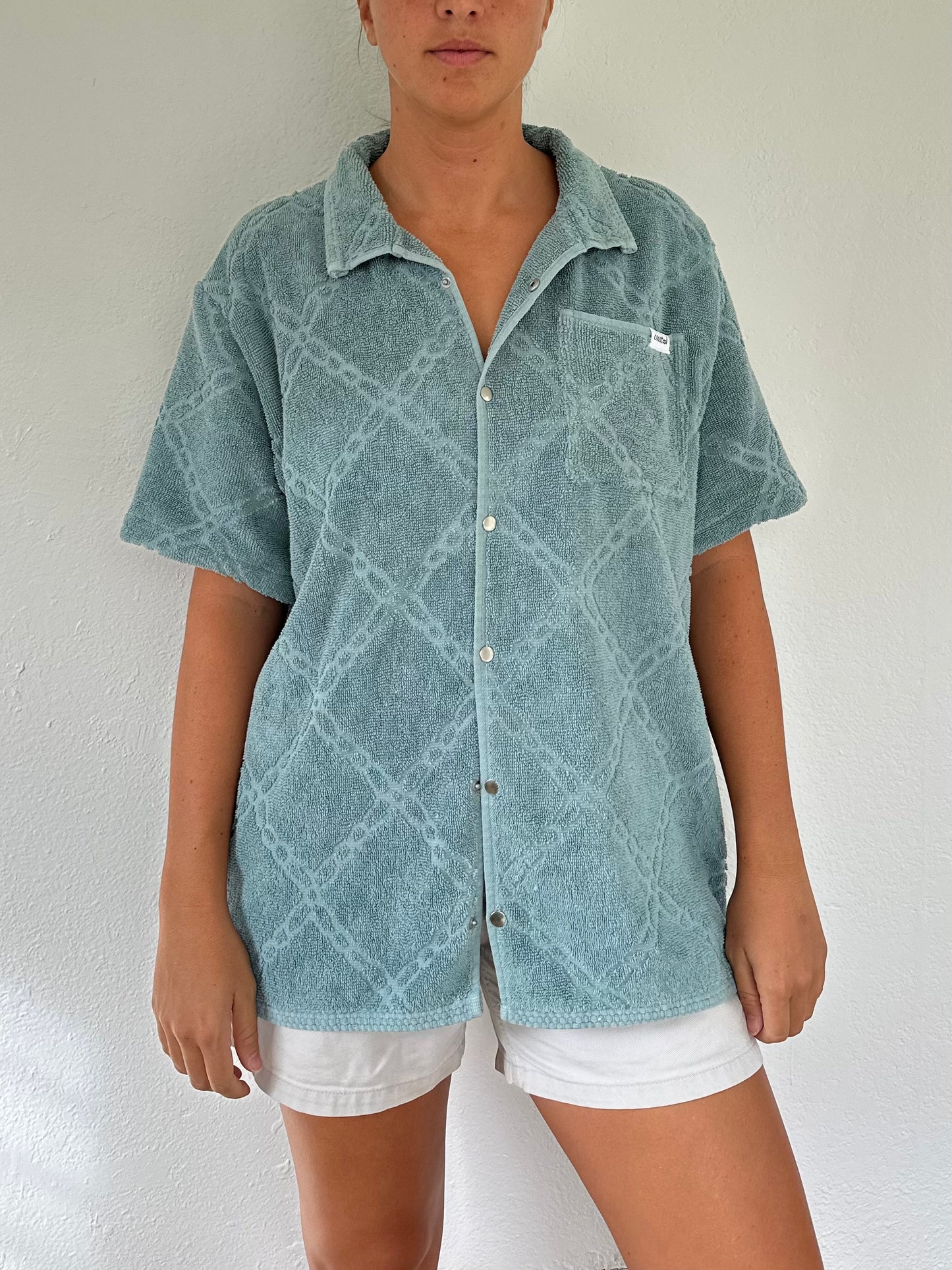 Crosshatch Button Up
