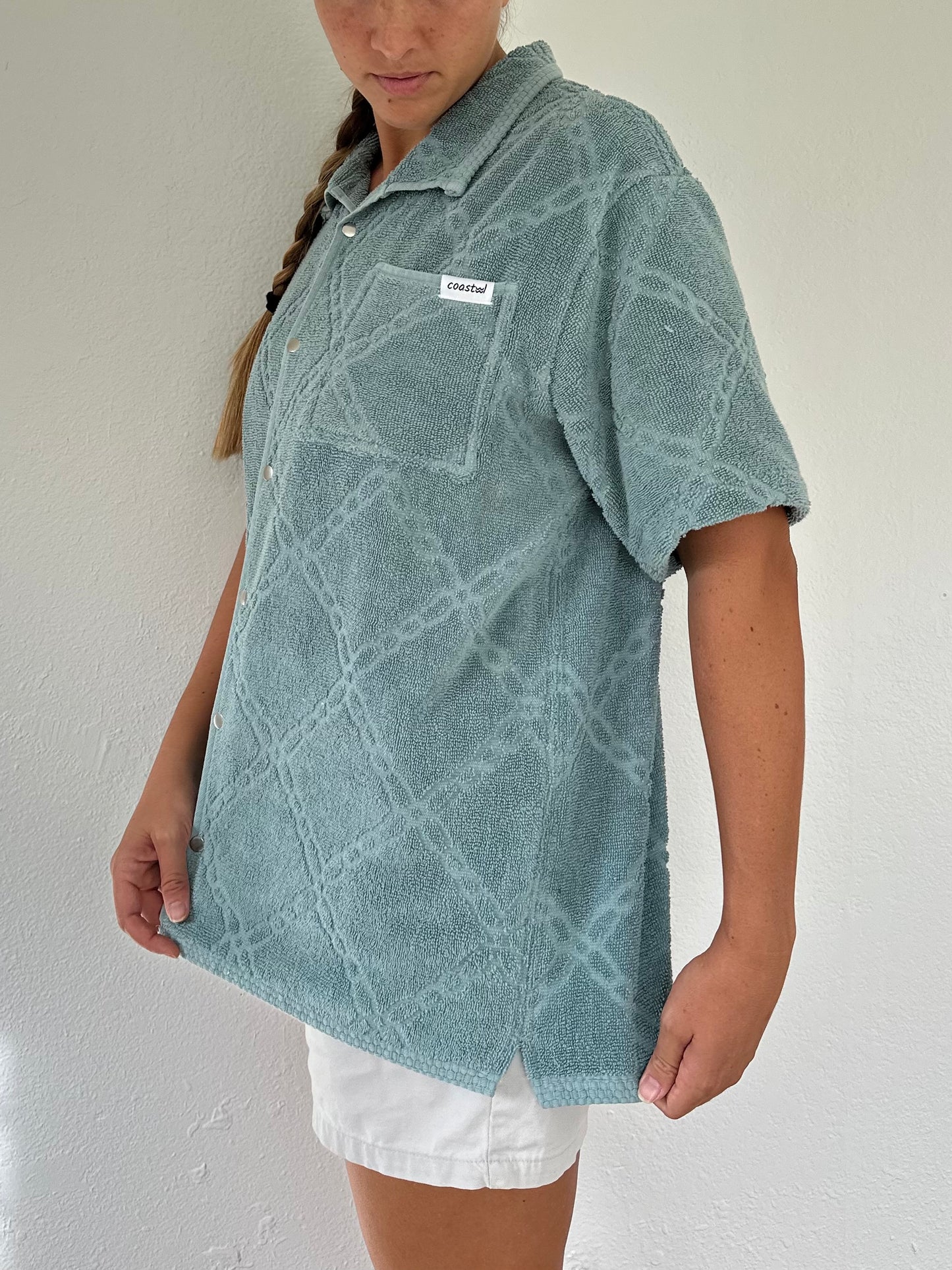 Crosshatch Button Up