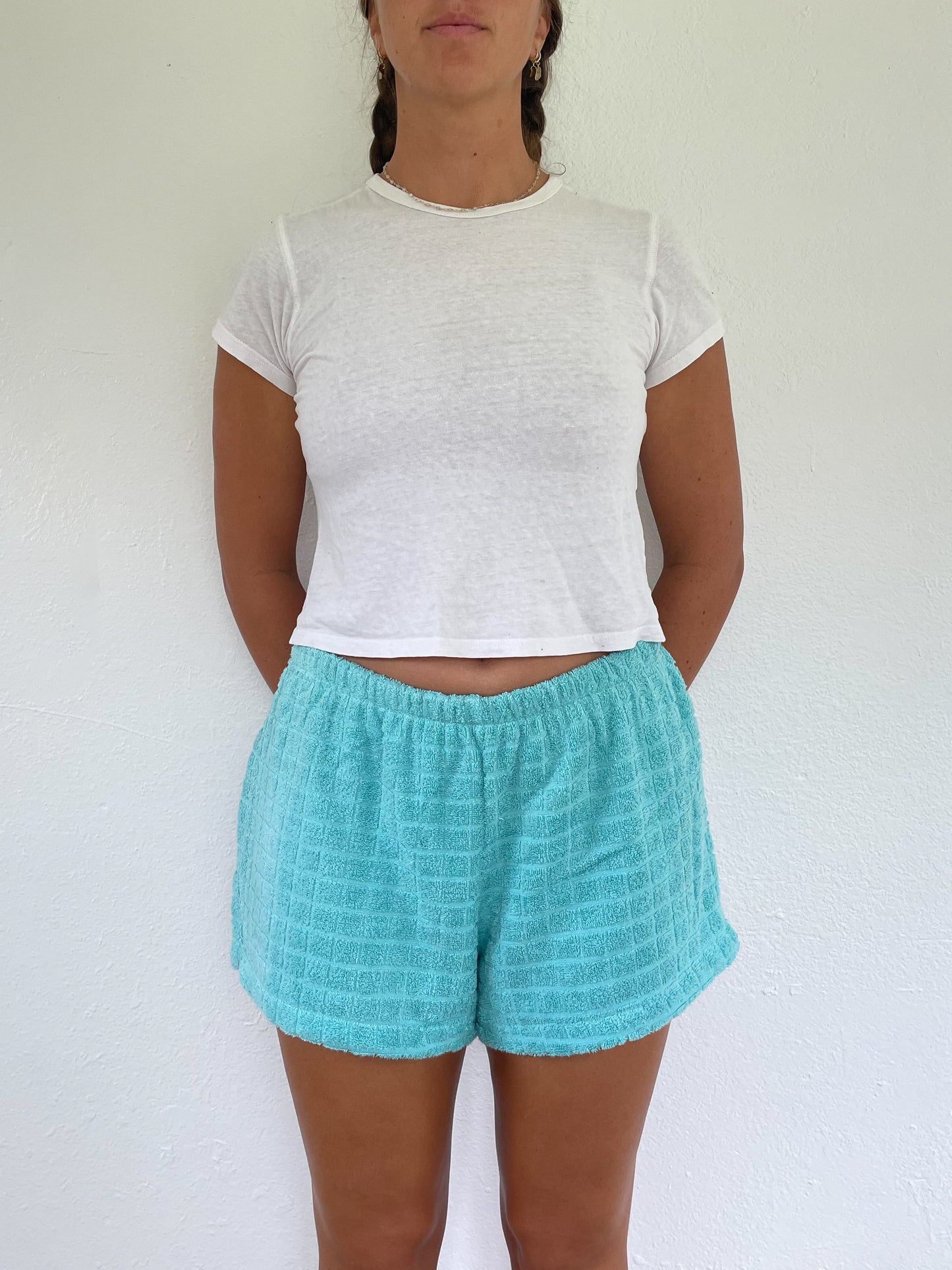 L Blue Square Shorts
