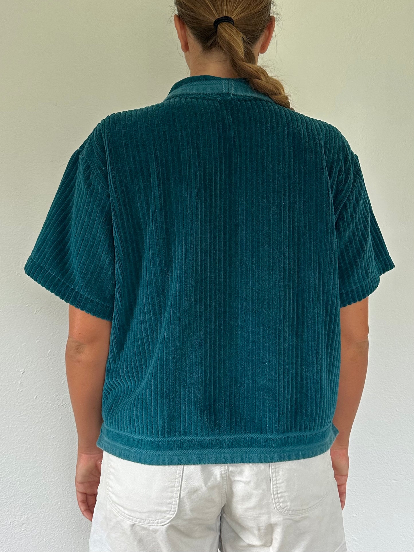 Cropped Gemstone Button Up