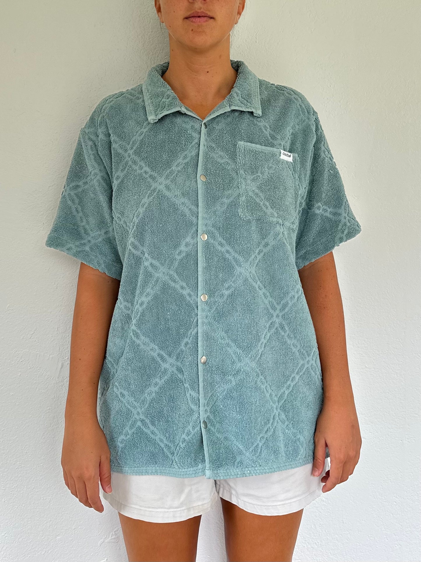 Crosshatch Button Up