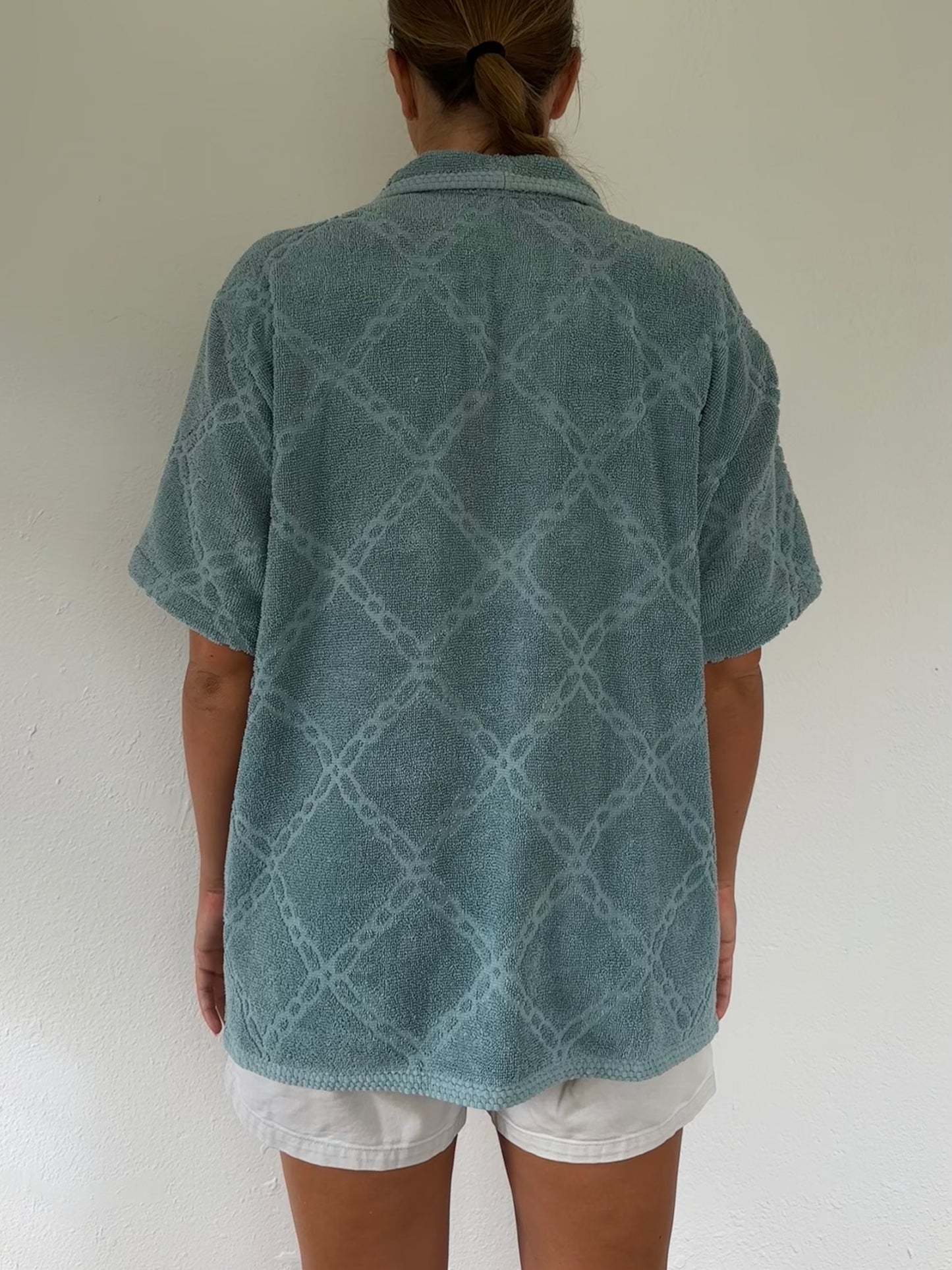 Crosshatch Button Up