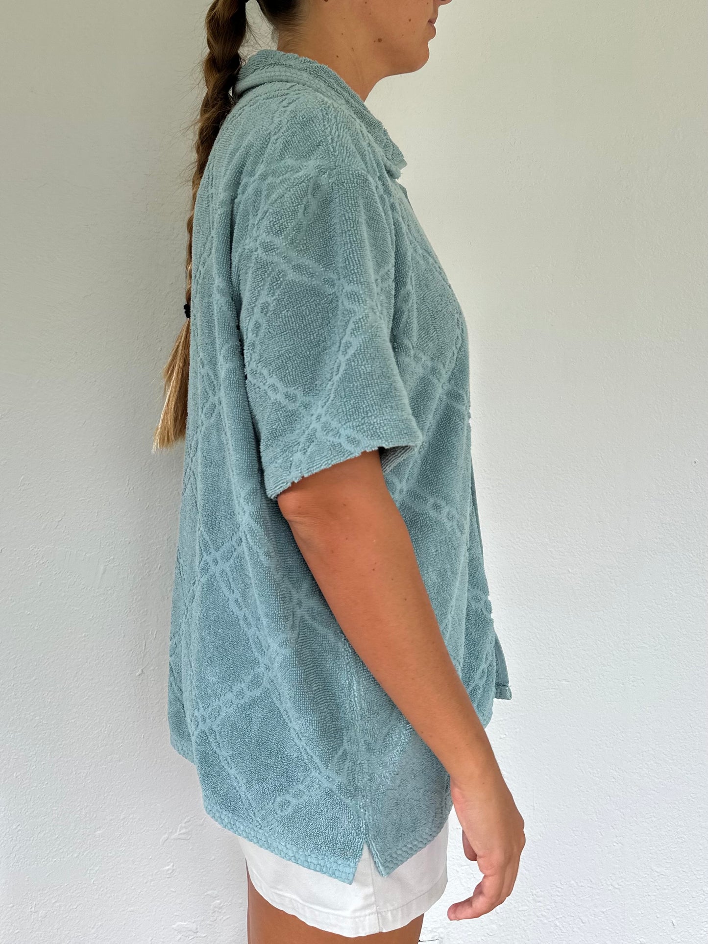 Crosshatch Button Up