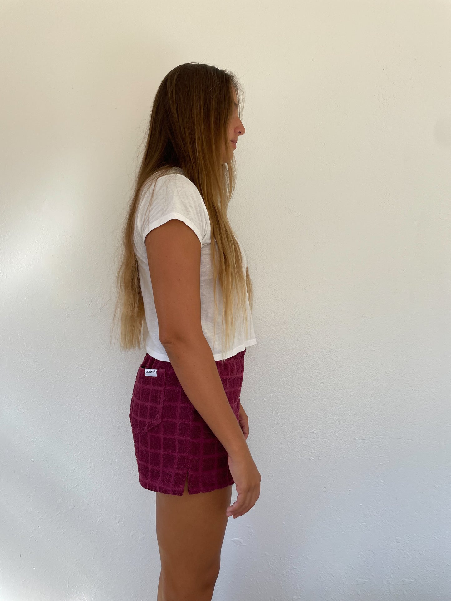 M Red Texture Shorts