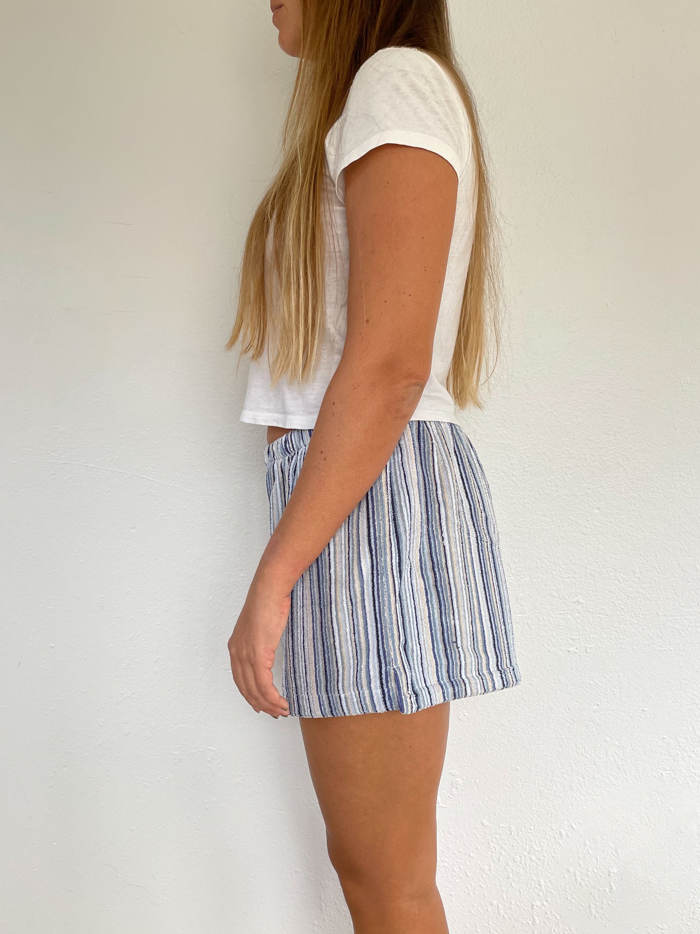 XL Blue Stripey Shorts
