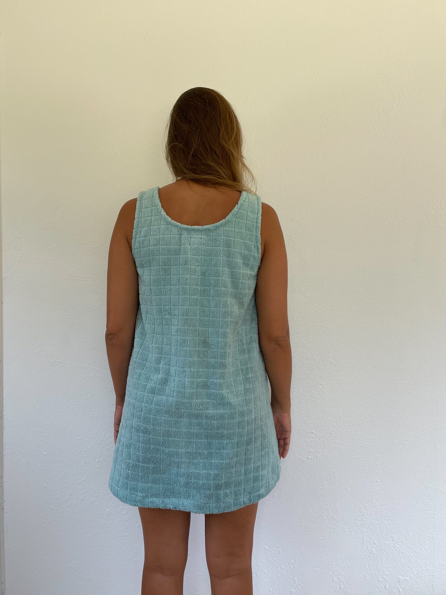 M/L Blue Textured Dress