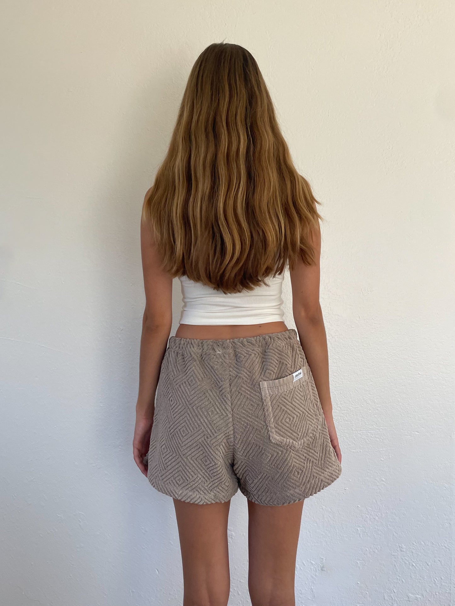 S Textured Tan Shorts