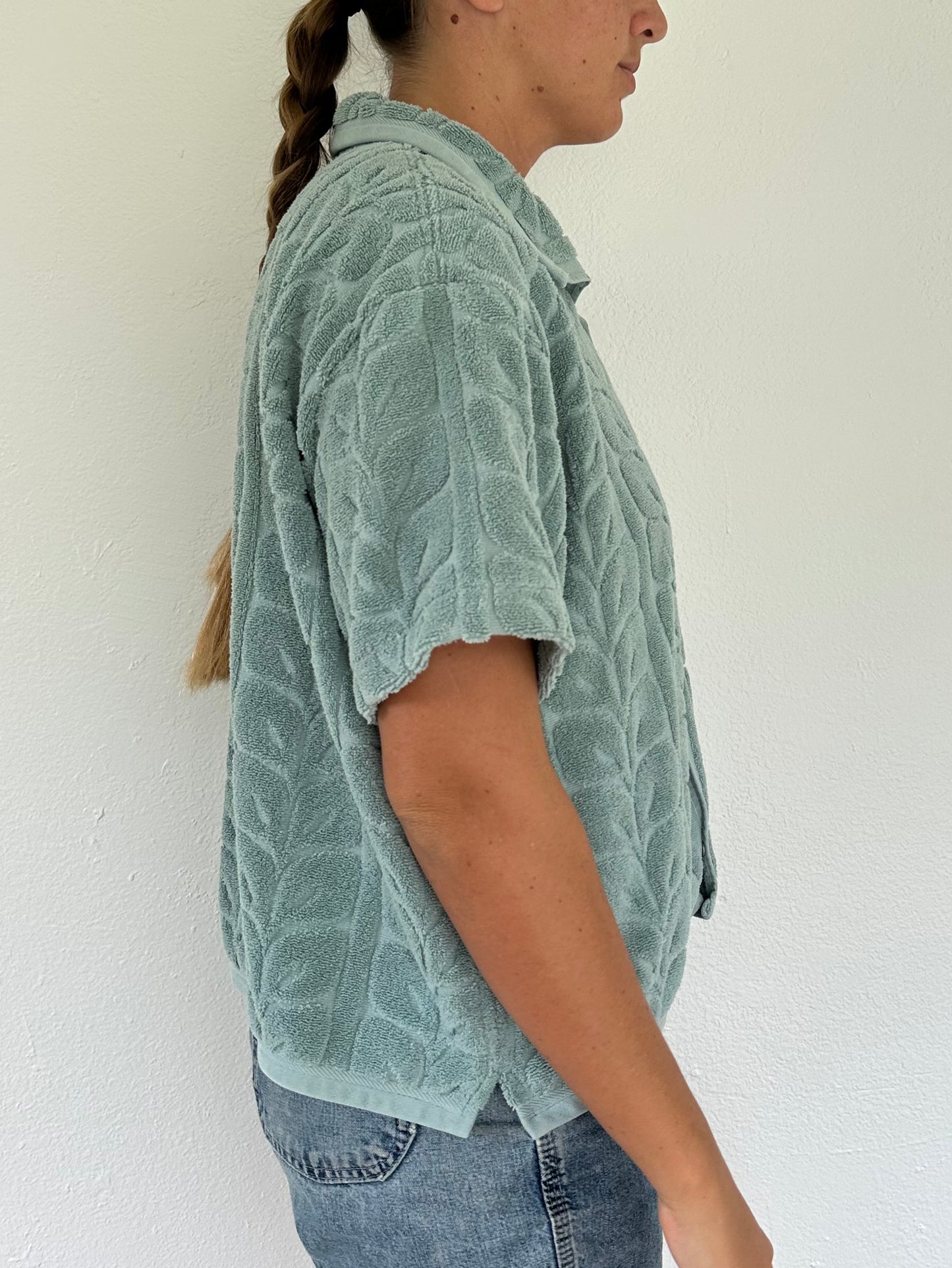 Cropped Trellis Button Up