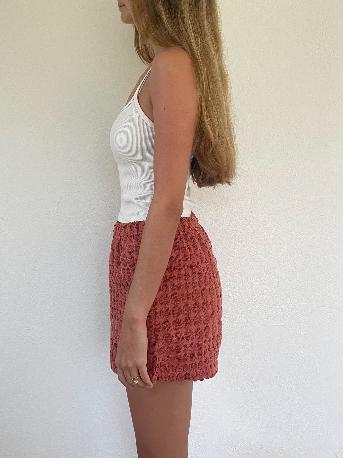 S Textured Polka Dot Shorts