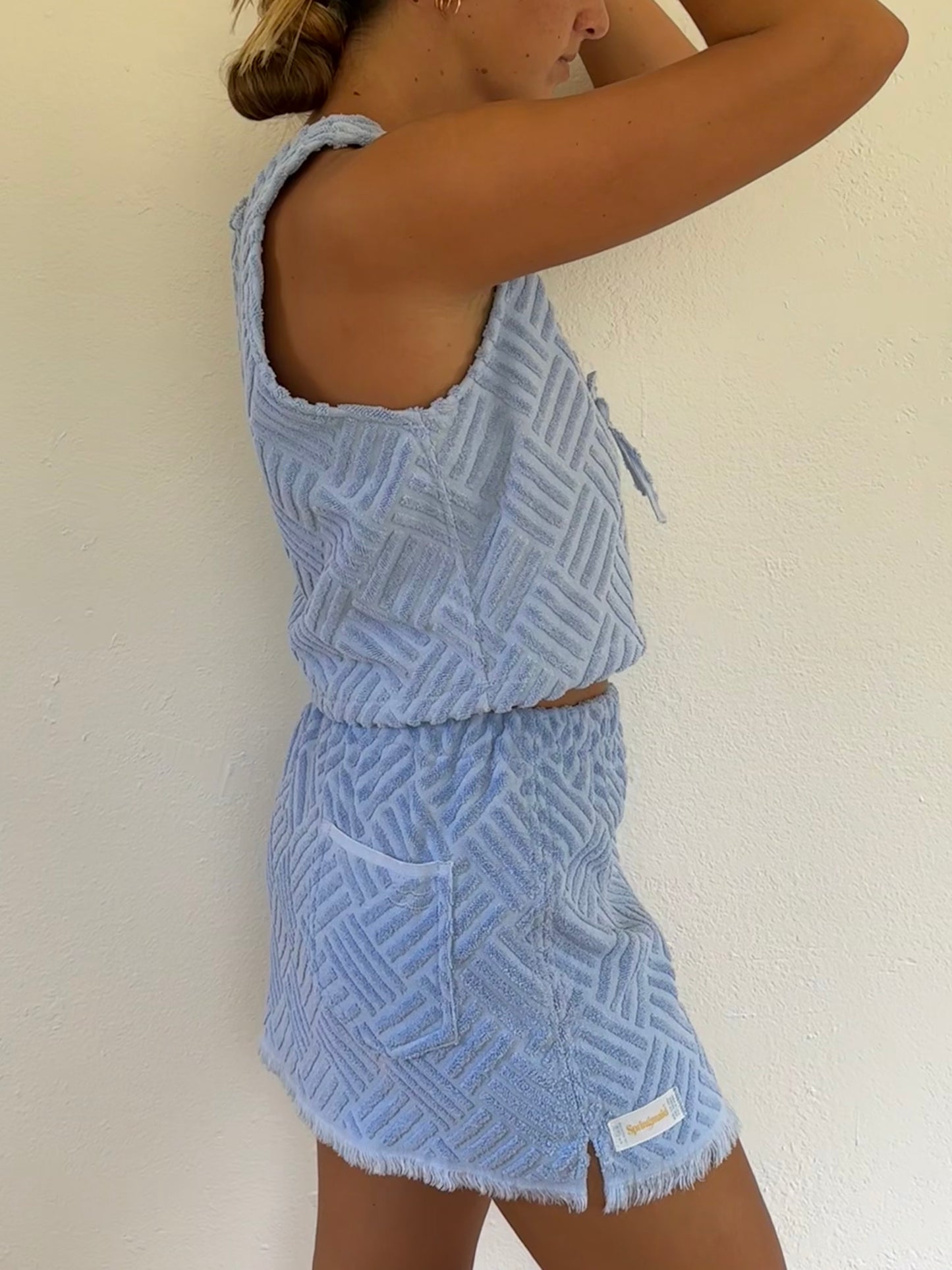 Textured Blue Skirt (s/m)