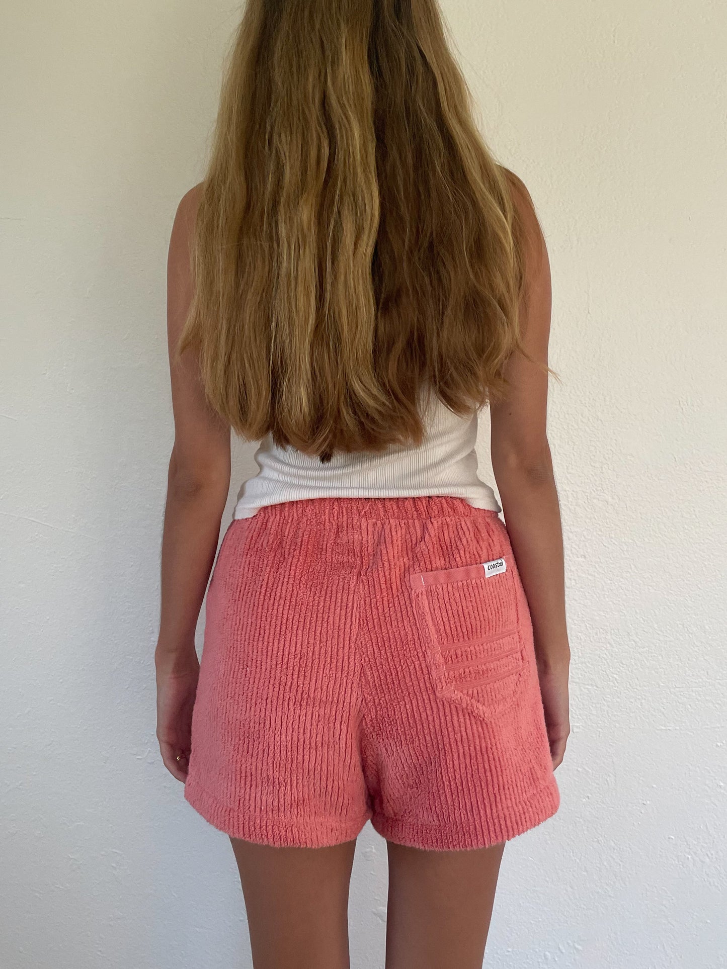 S Textured Coral Shorts
