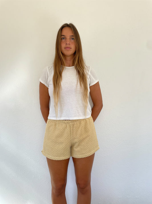 M Yellow Texture Shorts