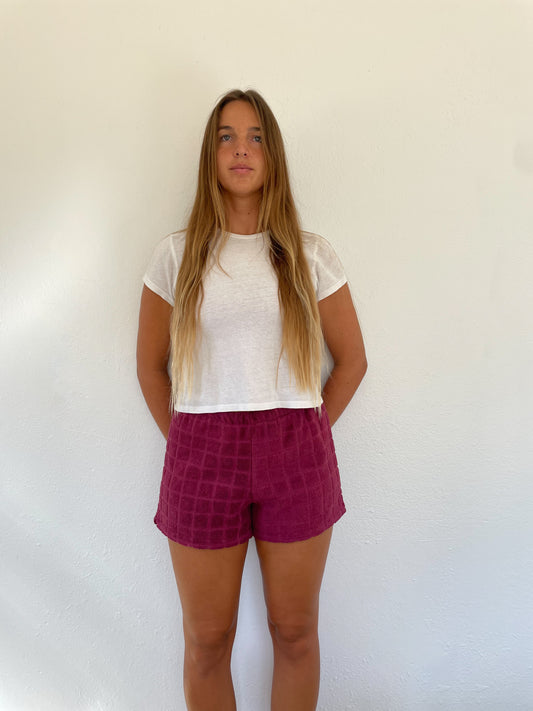 M Red Texture Shorts