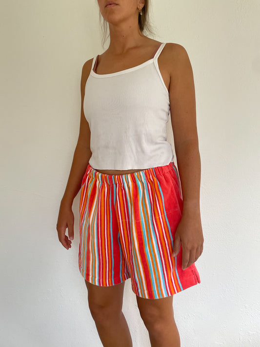 L Orange Stripe Shorts
