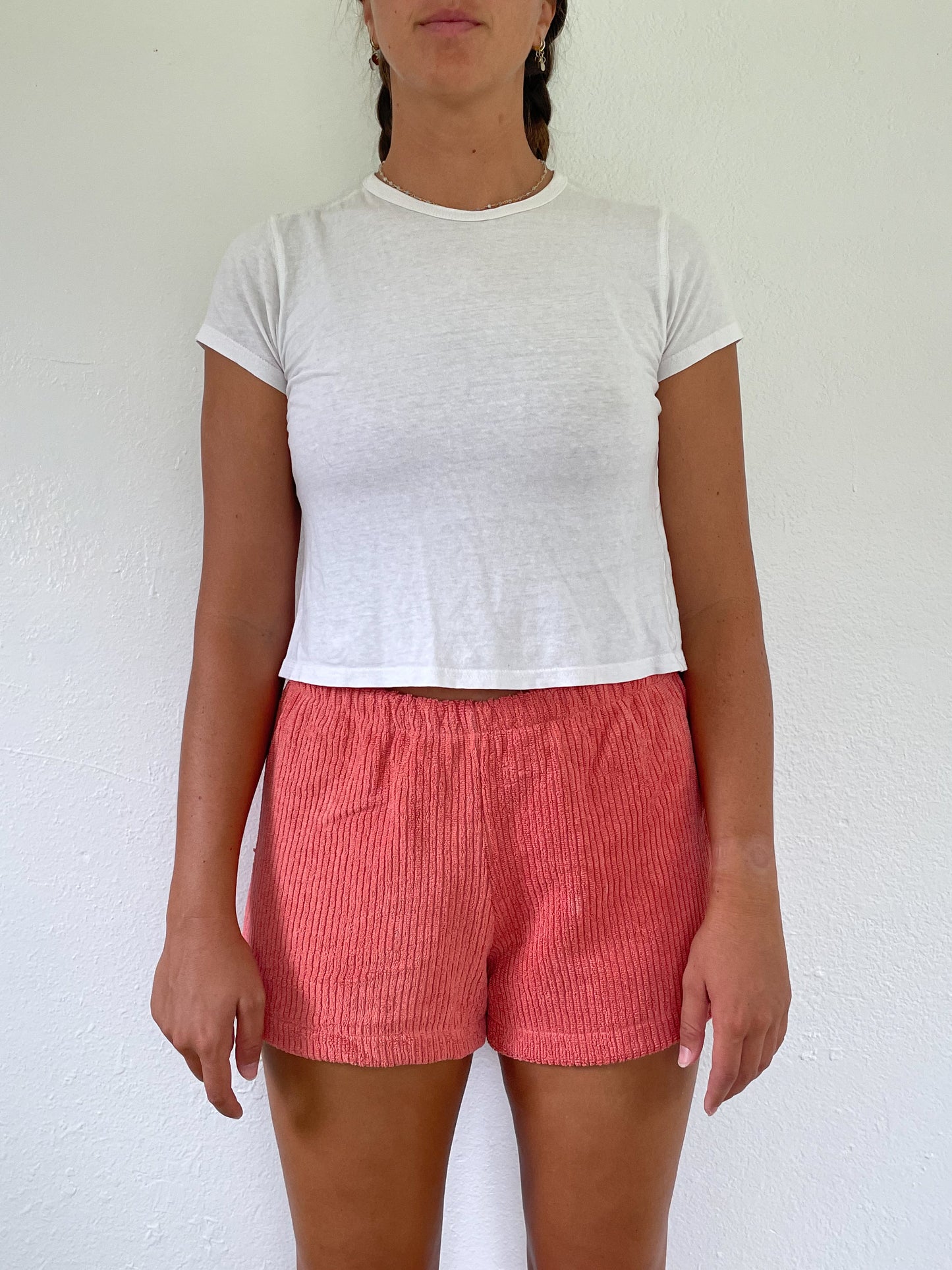 M Textured Coral Shorts
