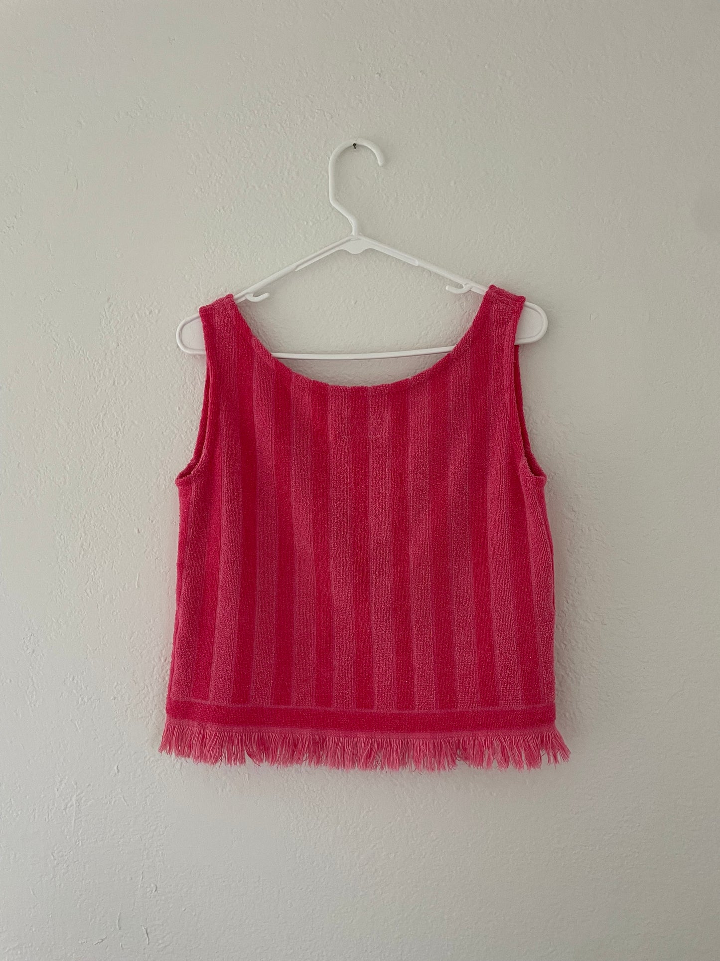 S Pink Button Vest