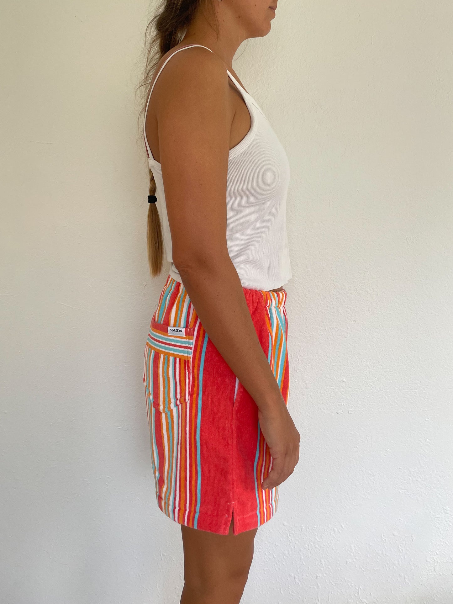 L Orange Stripe Shorts