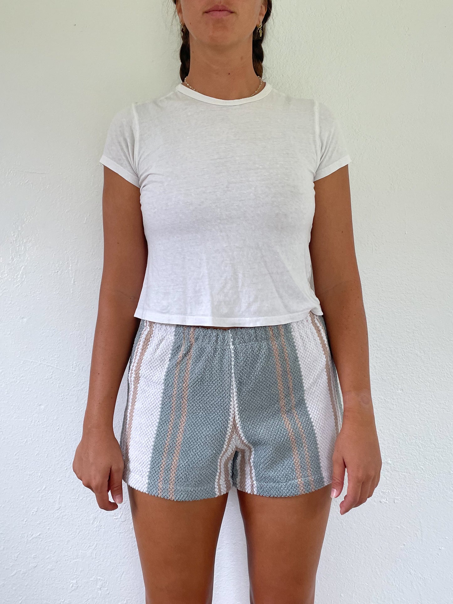 M Textured Stripe Shorts
