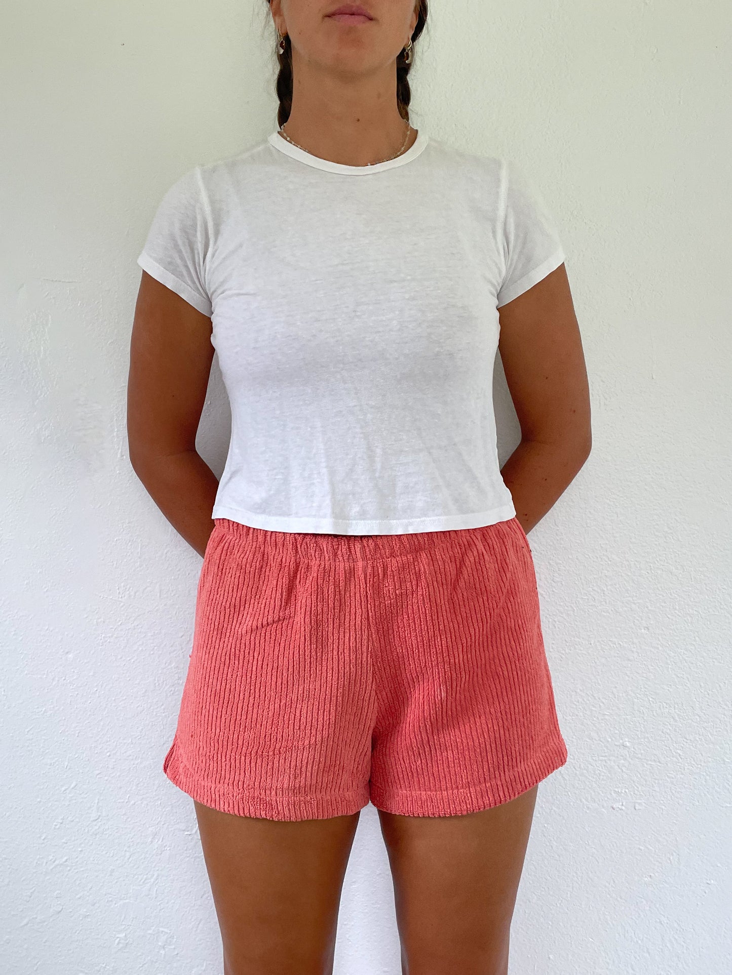 M Textured Coral Shorts