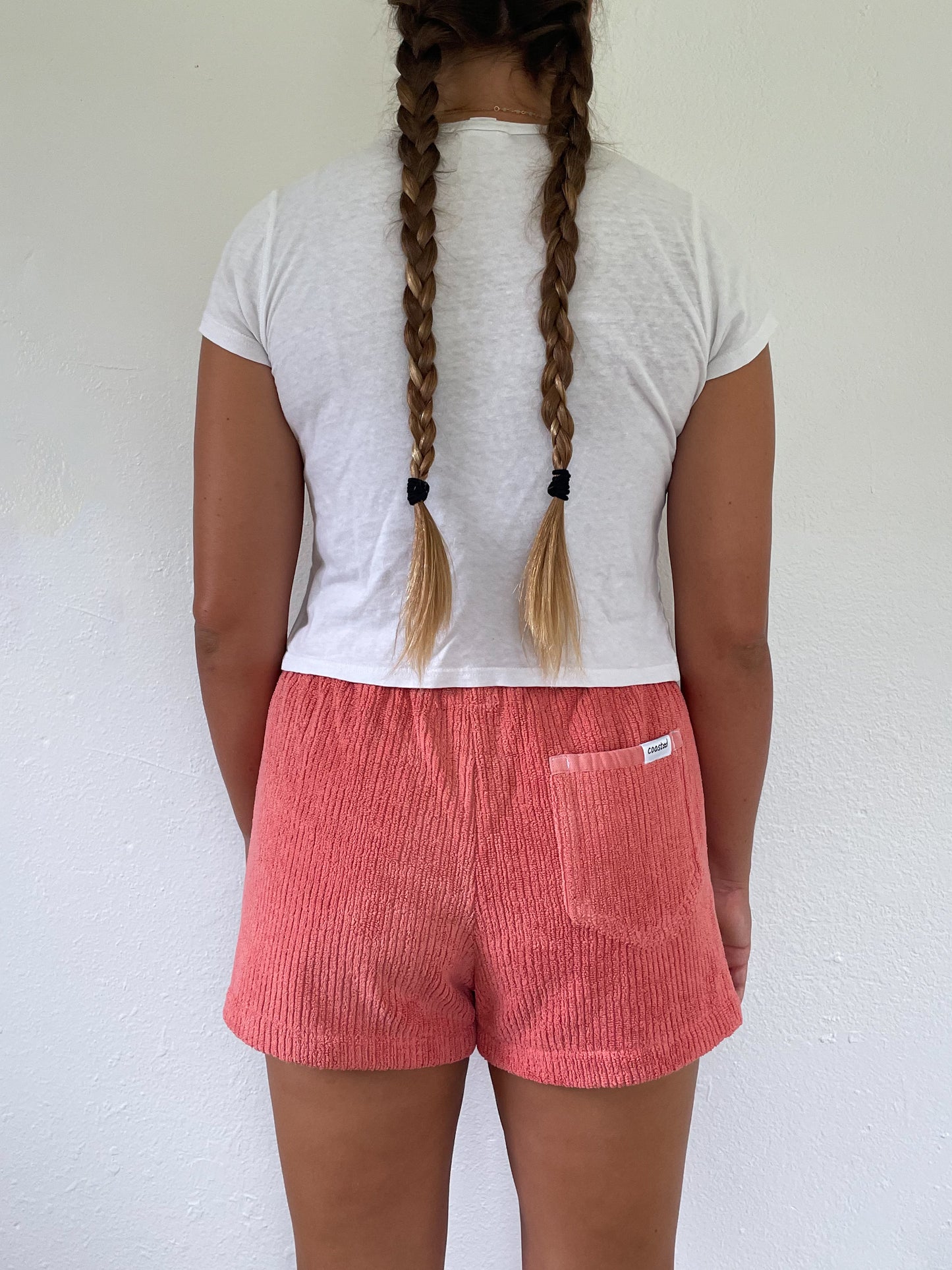 M Textured Coral Shorts