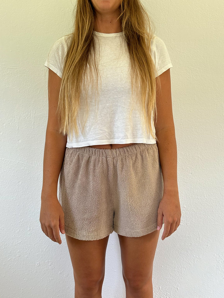 Coast To Coast Cotton Blend Pocketed Drawstring Shorts - Light Blue