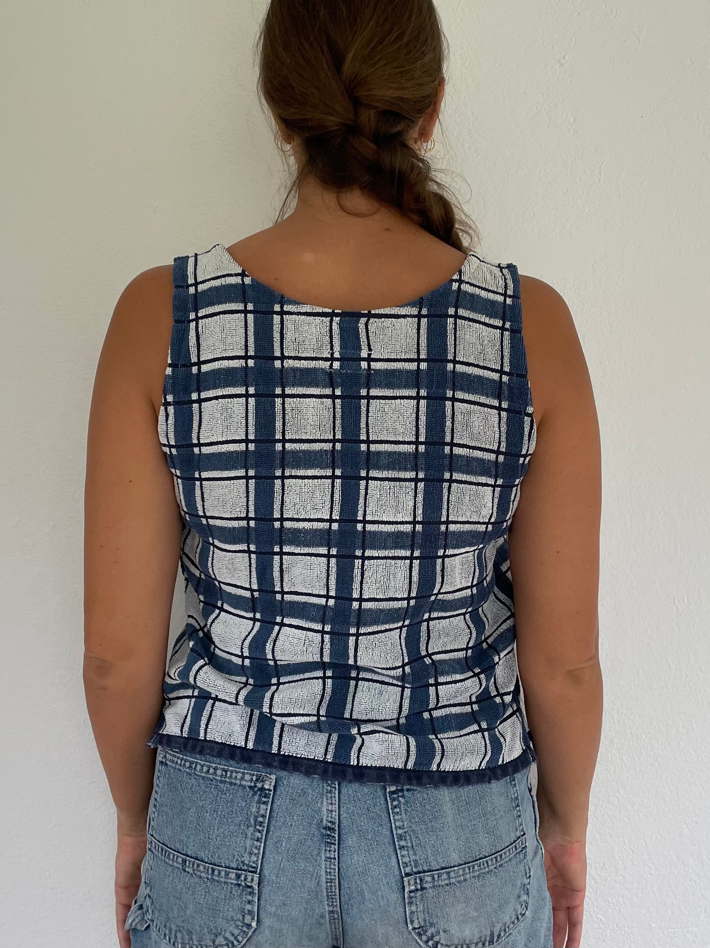 M Plaid Button Vest
