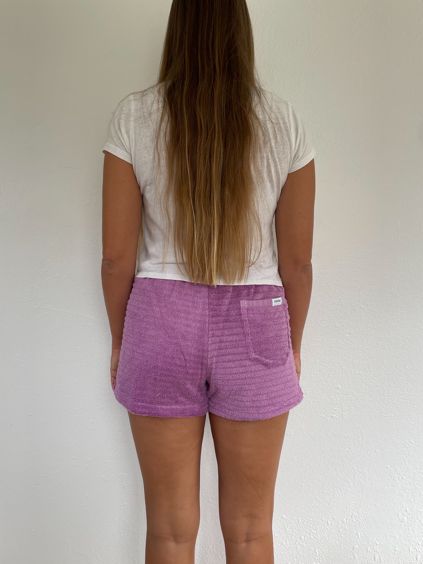 M Magenta Textured Shorts