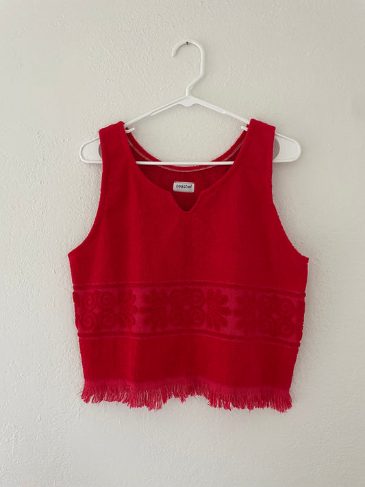 M Red Fringe Tank