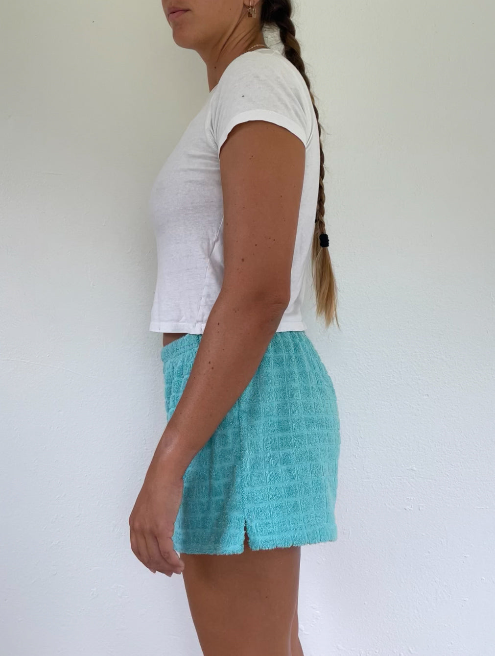 L Blue Square Shorts