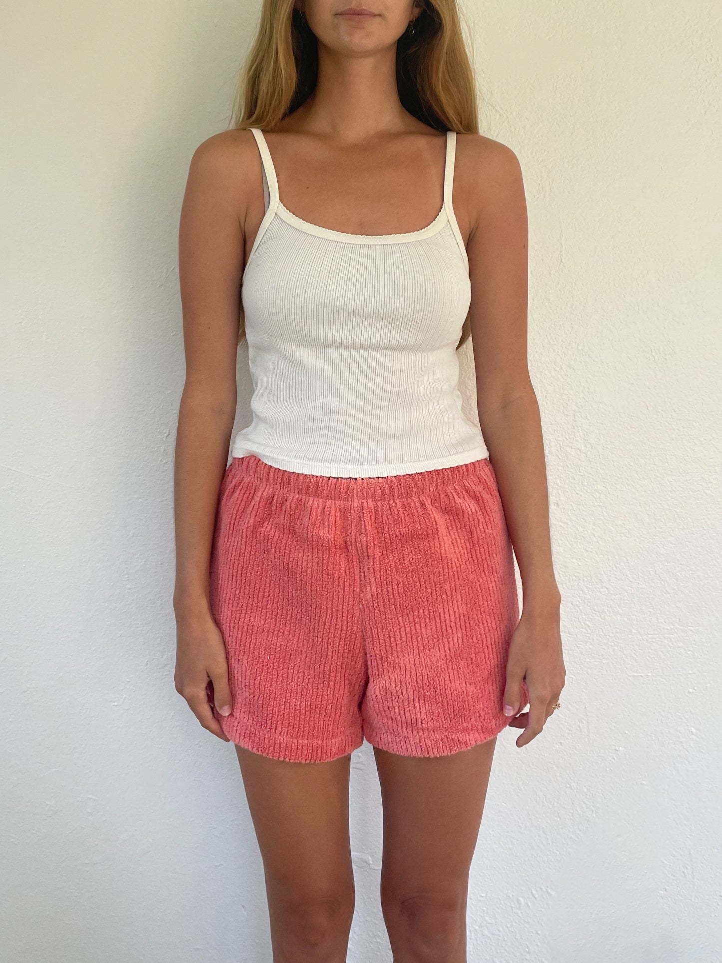 S Textured Coral Shorts