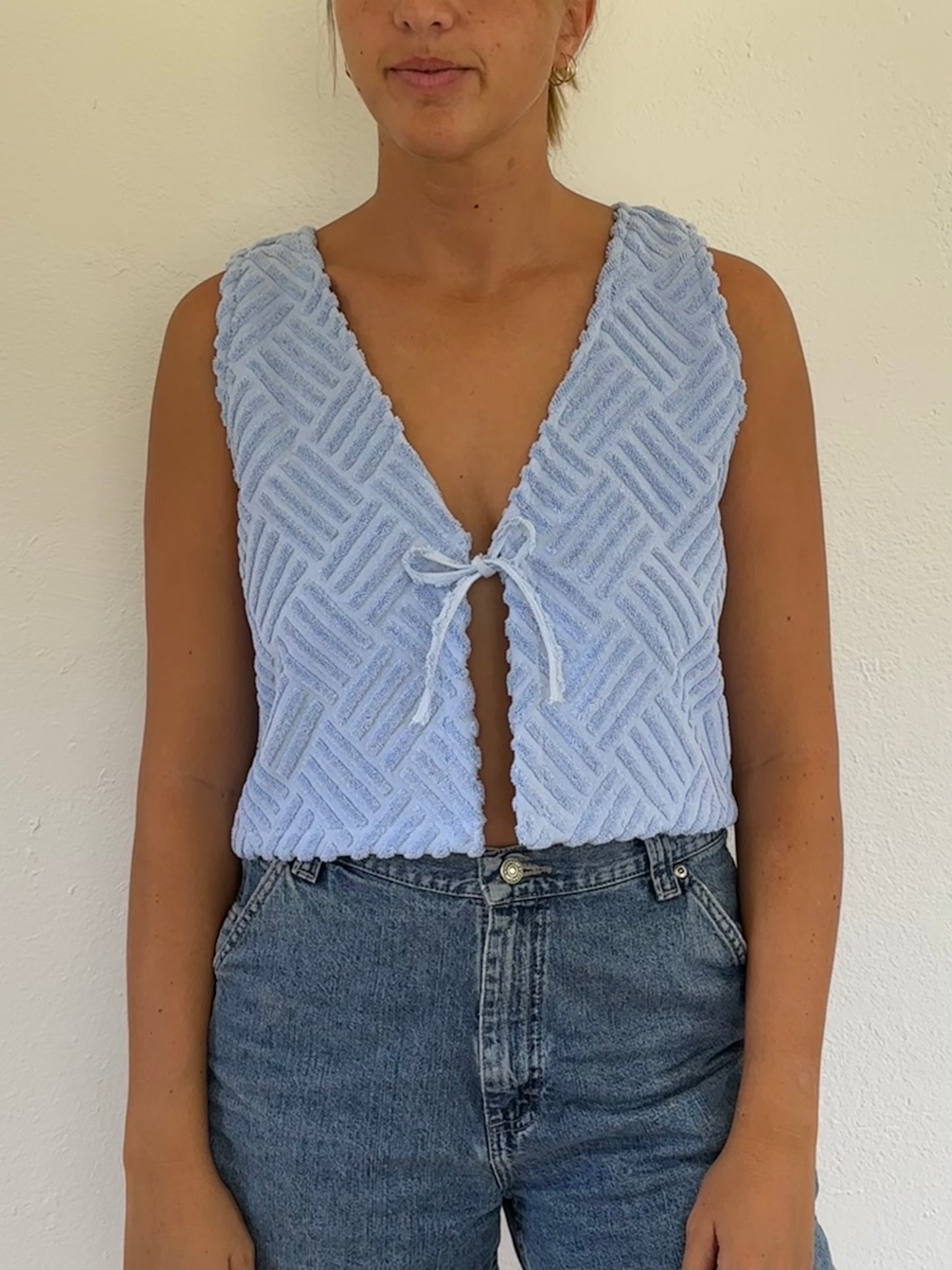 Textured Blue Vest (m)