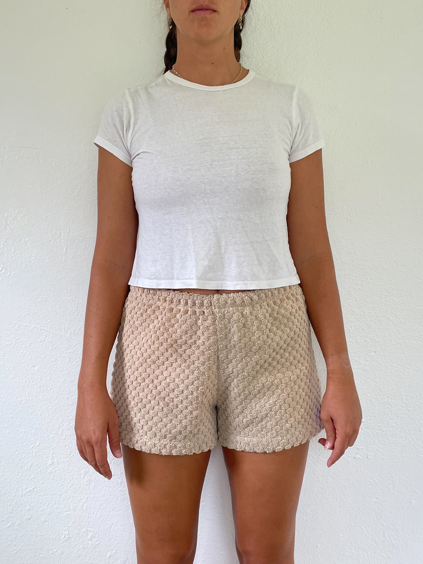 M Textured Tan Shorts