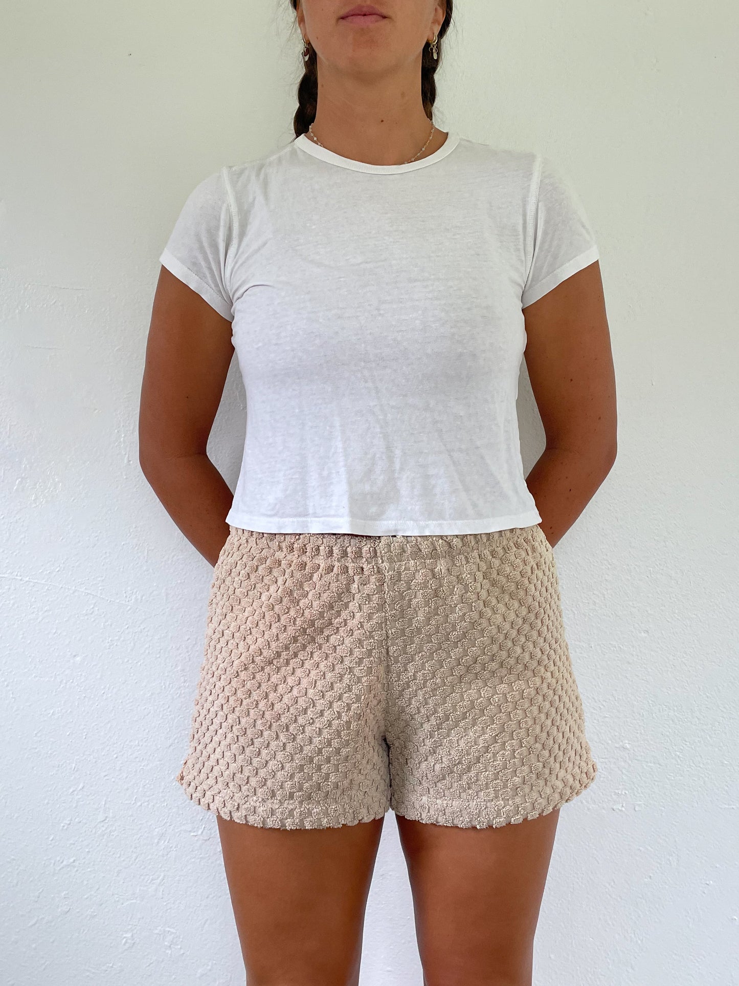 M Textured Tan Shorts