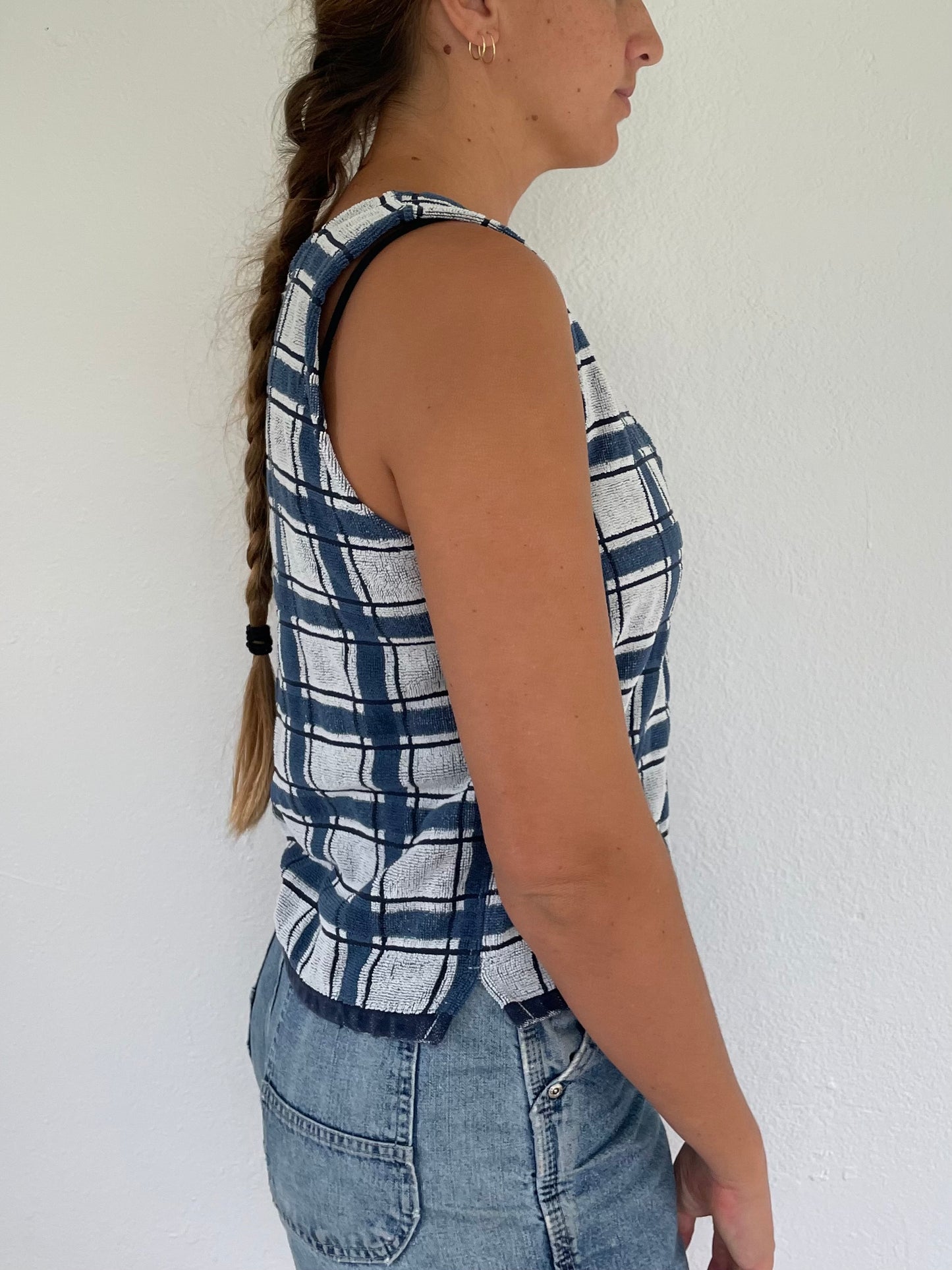 M Plaid Button Vest