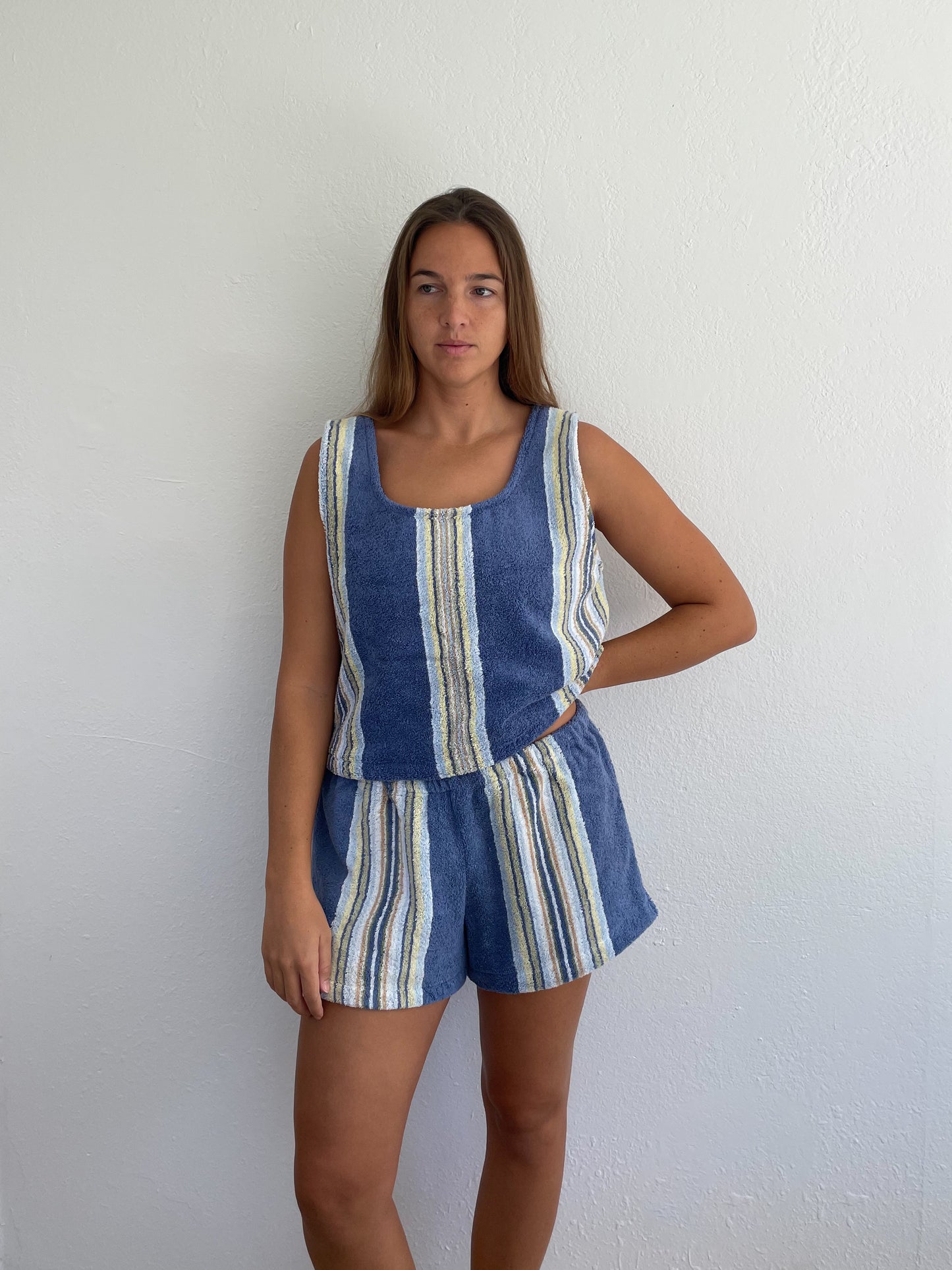 L Blue Stripe Set