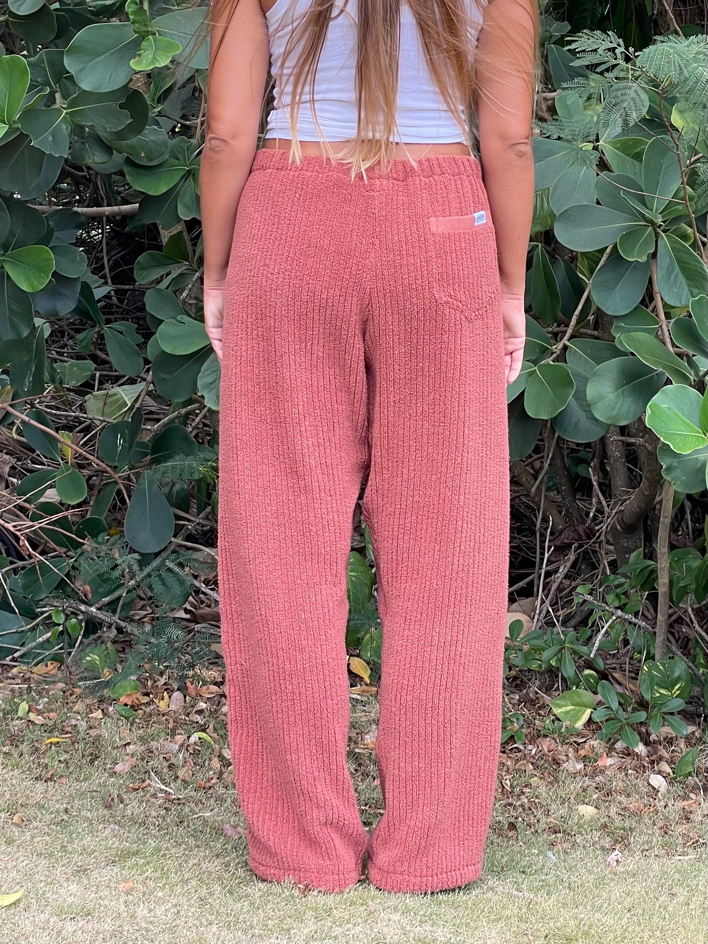 L Textured Terracotta Pants