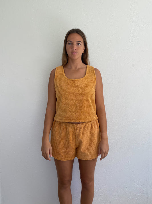 L Orange Textured Set