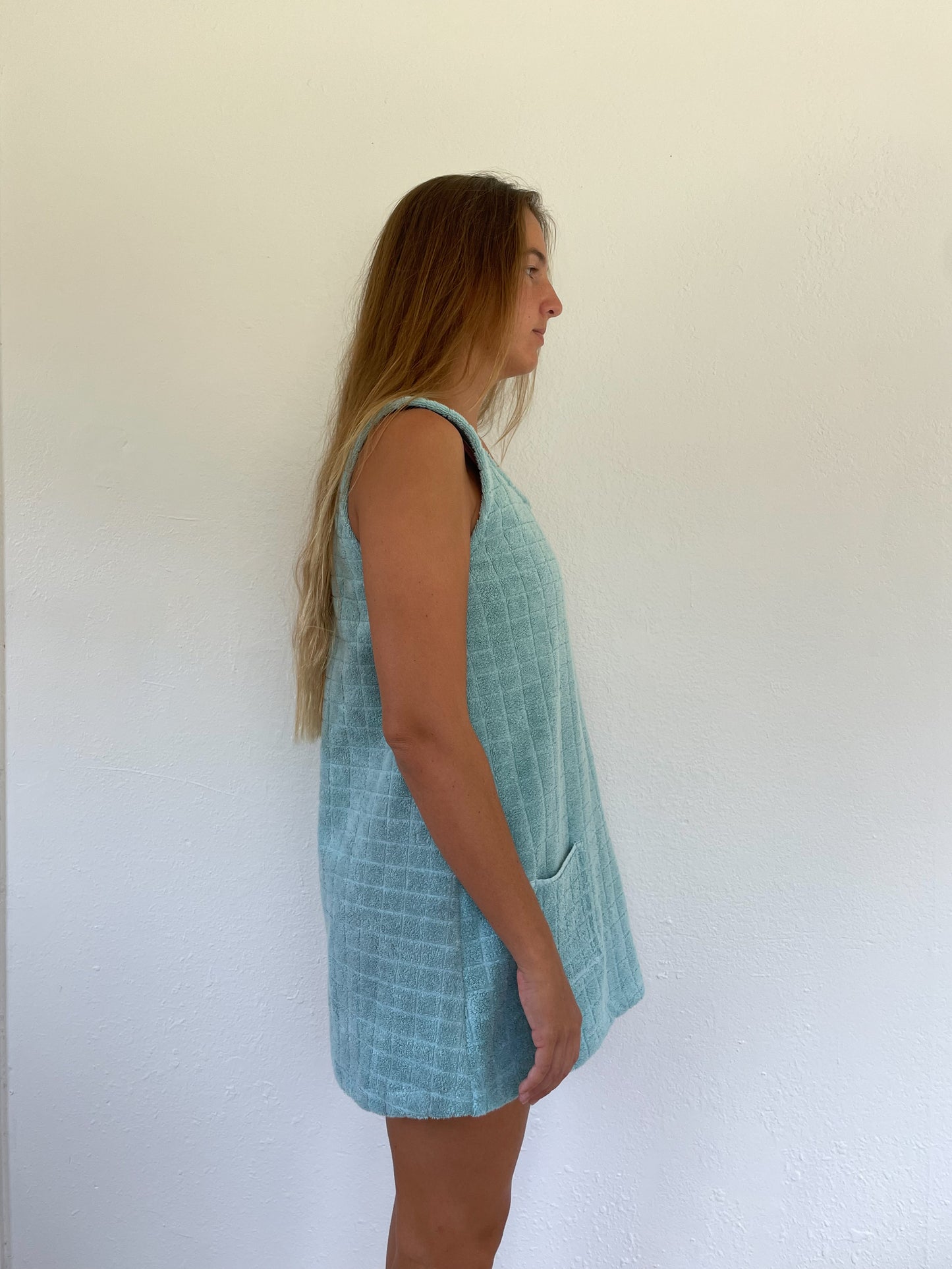 M/L Blue Textured Dress