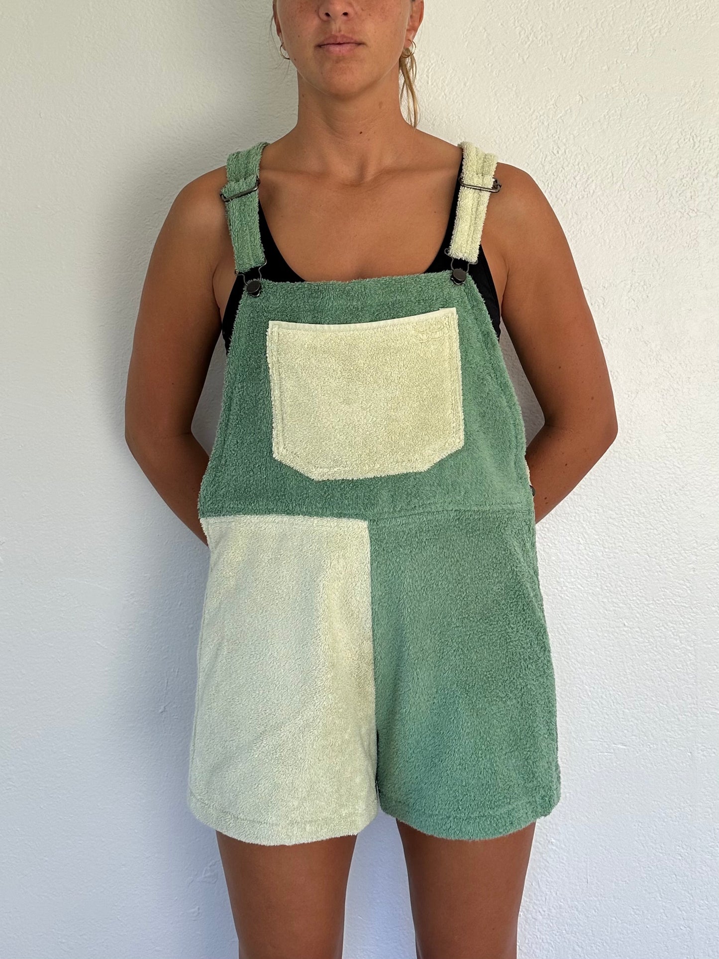 M/L Two Toned Green Overalls