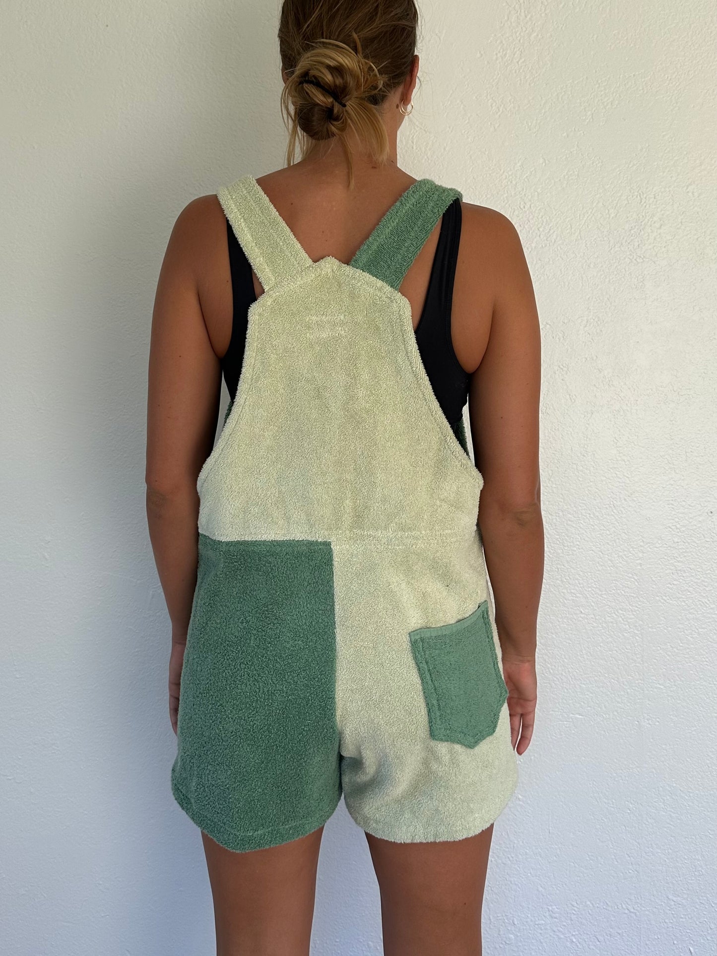 M/L Two Toned Green Overalls