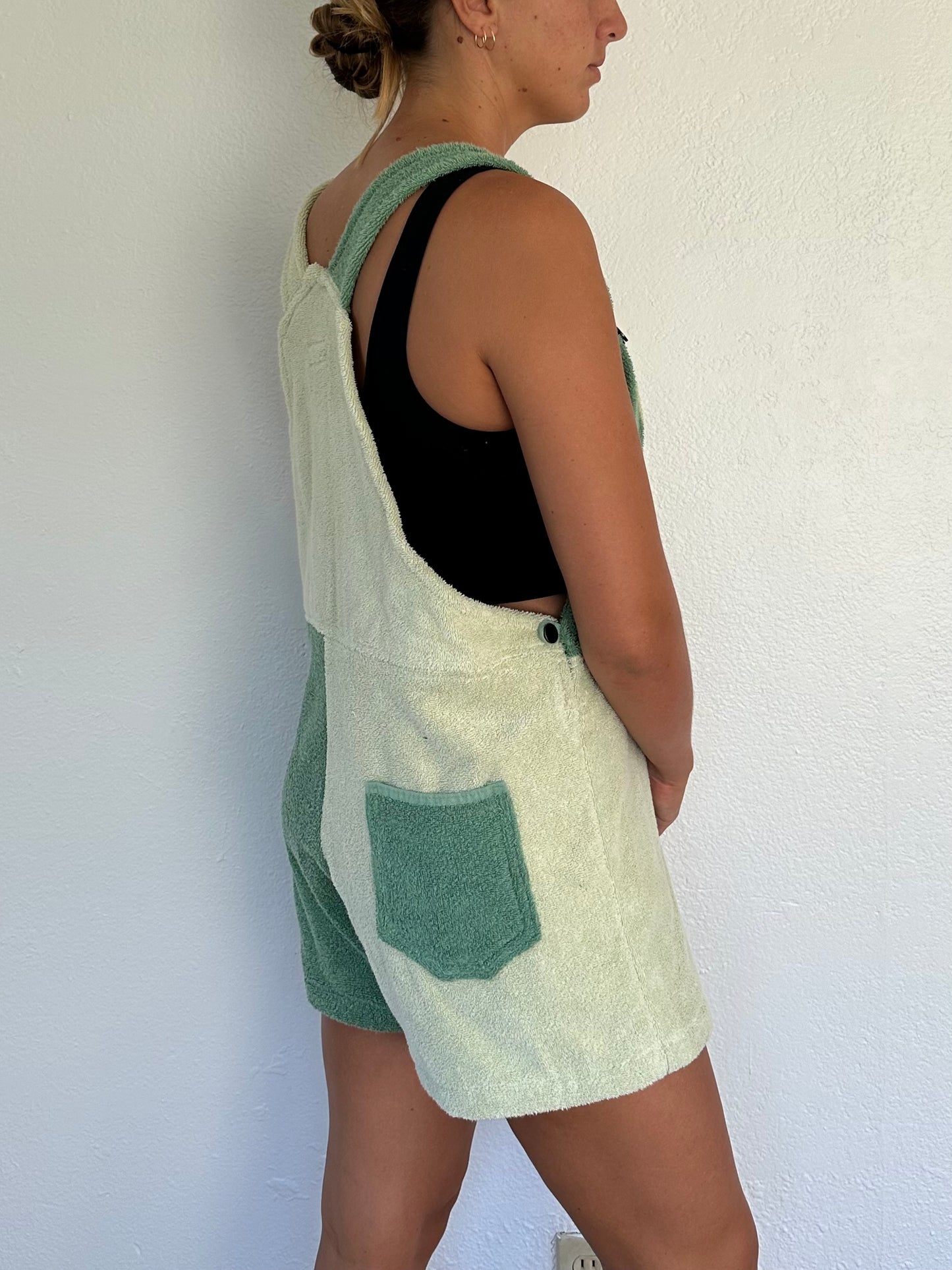 M/L Two Toned Green Overalls