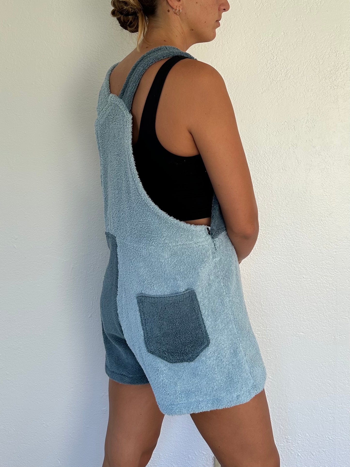 M/L Two Toned Lapis Blue Overalls