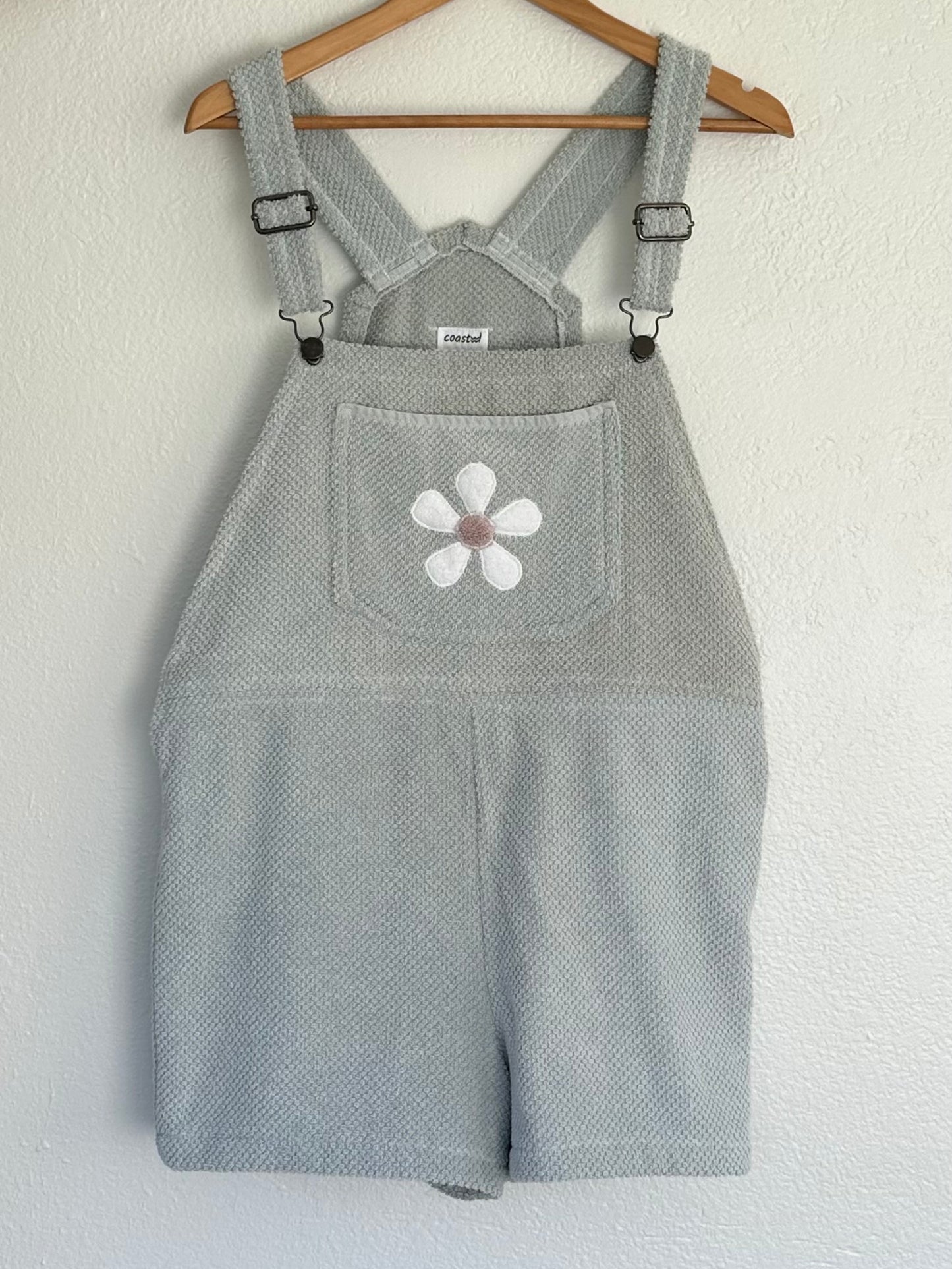 S/M Pale Blue Daisy Overalls