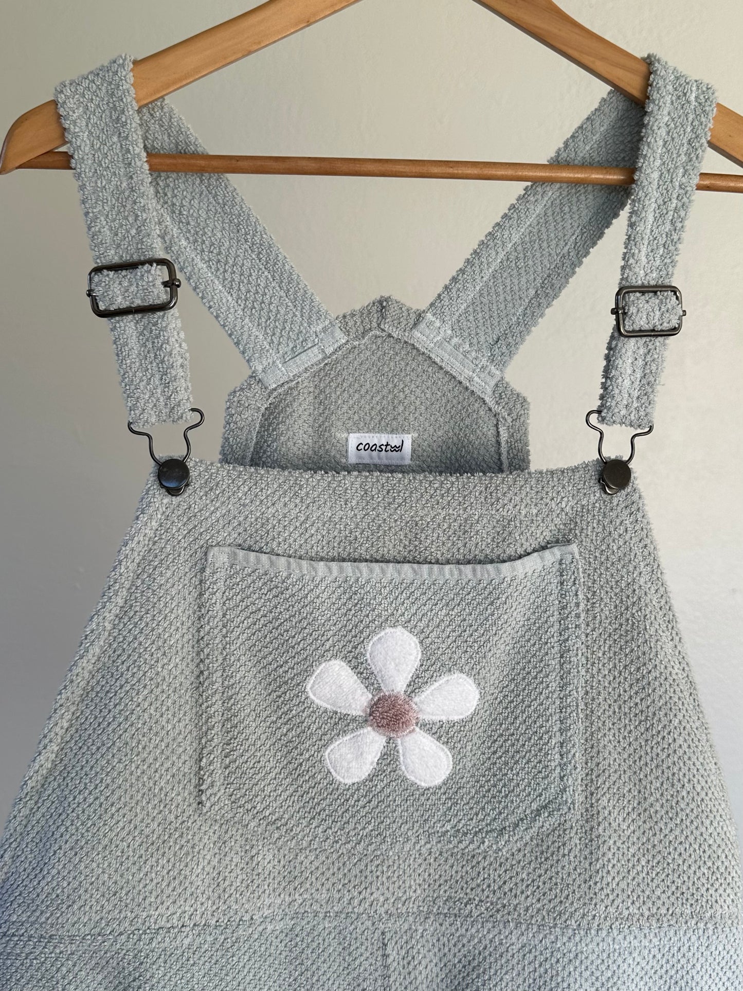 S/M Pale Blue Daisy Overalls