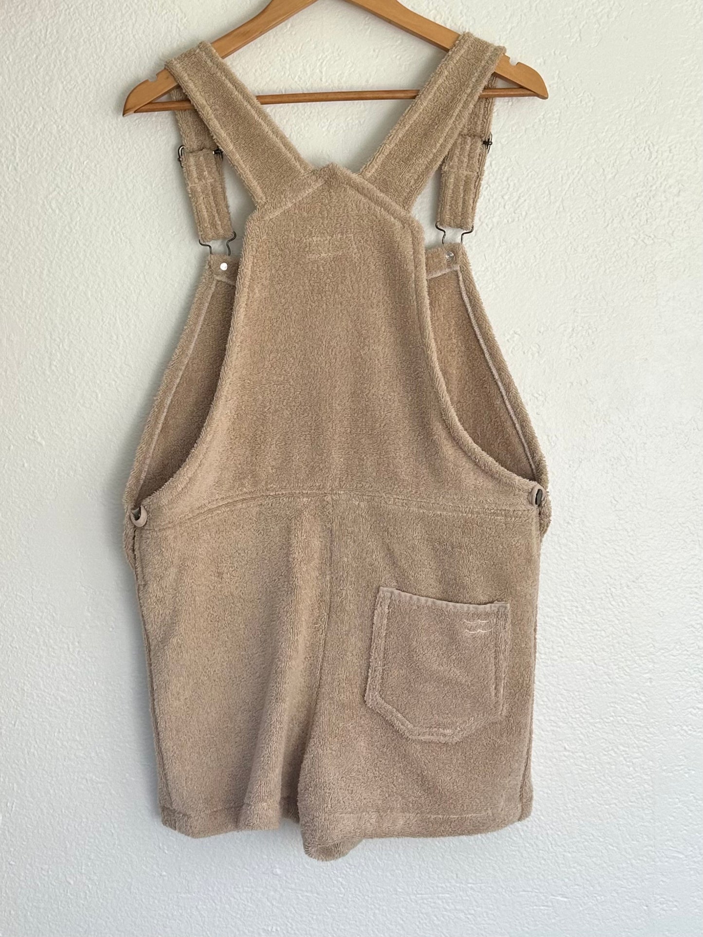 S/M Tan Flower Overalls