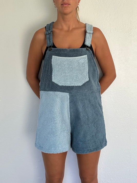 M/L Two Toned Lapis Blue Overalls