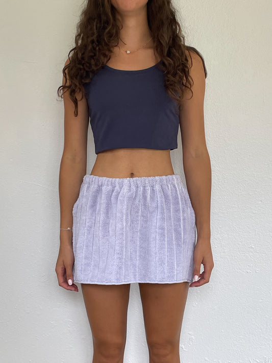 (S - M) Purple Elastic Skirt