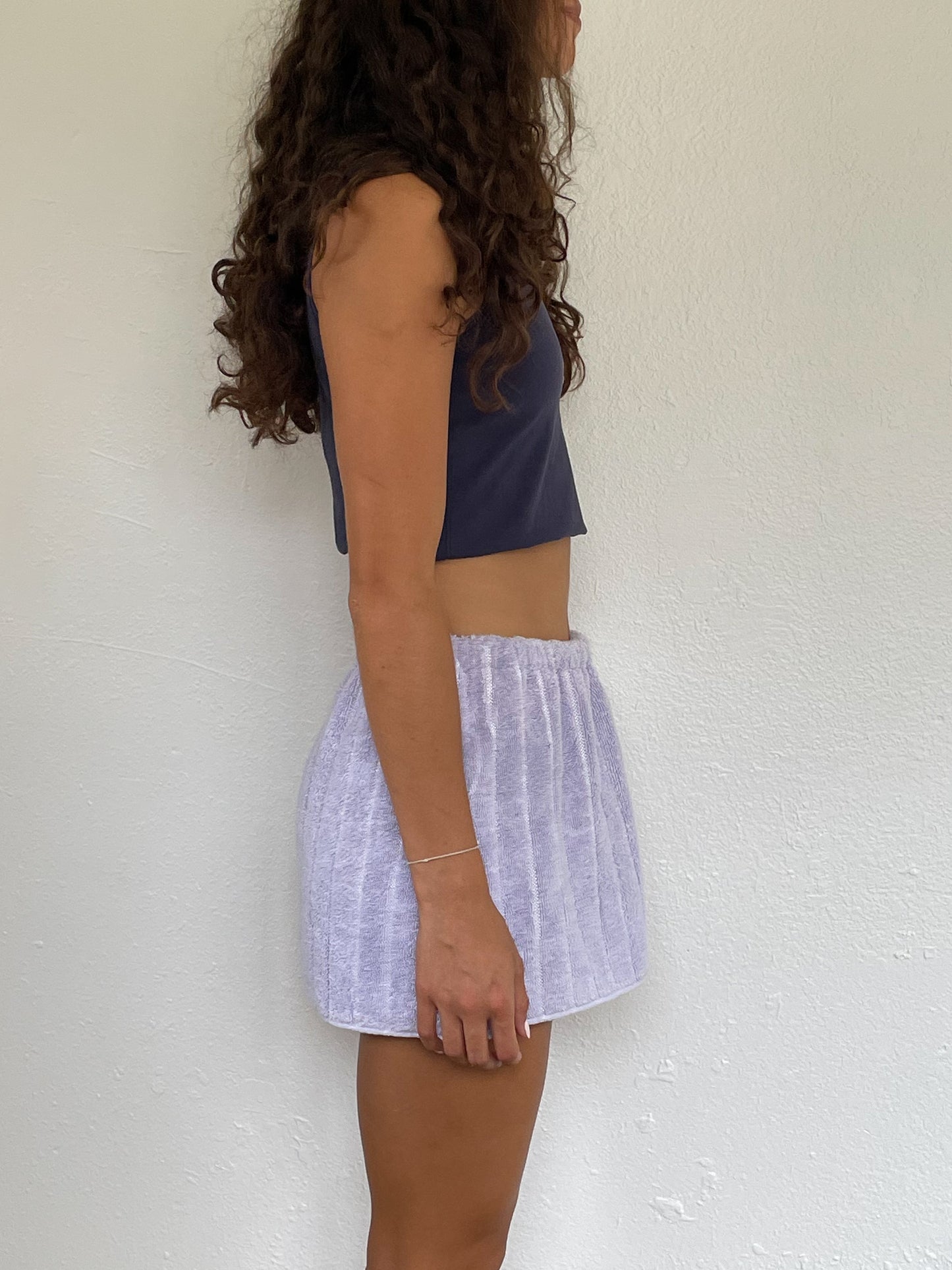 (S - M) Purple Elastic Skirt