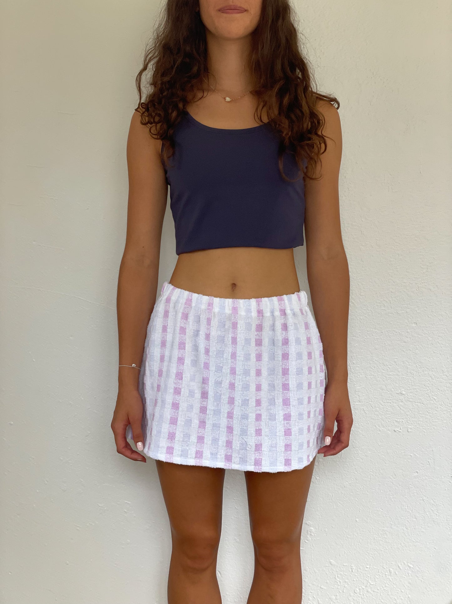(S - L) White Elastic Skirt